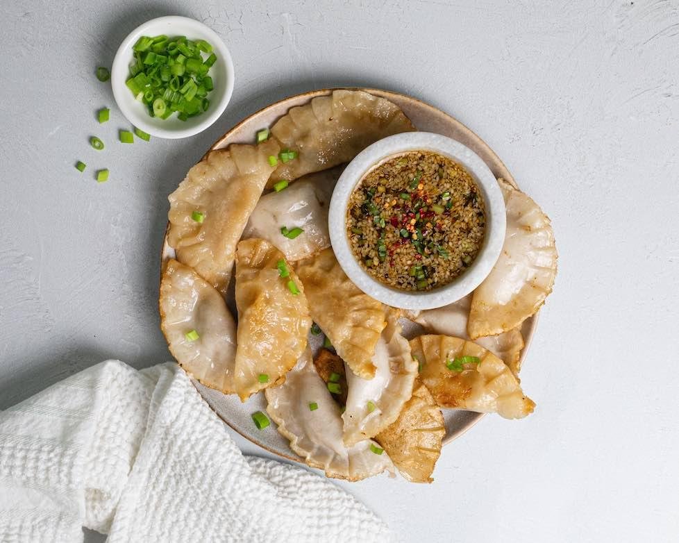 Marukan Pork Dumplings with Yuzu Ponzu Dipping Sauce