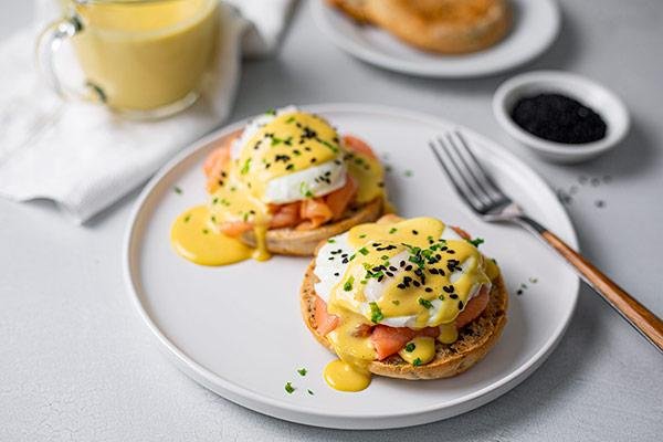 Marukan Eggs Benedict with Ponzu Hollandaise